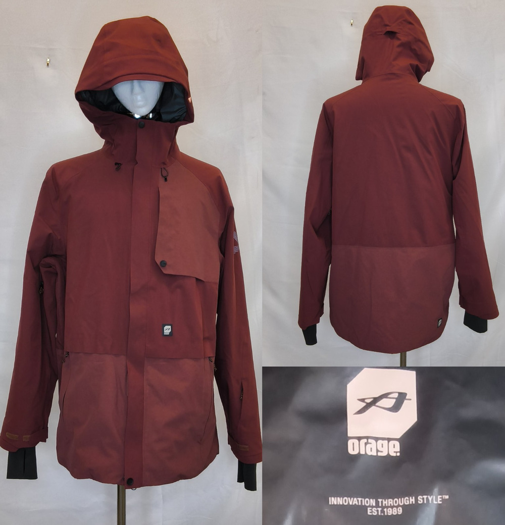 Orage Insulated Ski Jacket Mens XL Burnt Orange READ #W5748